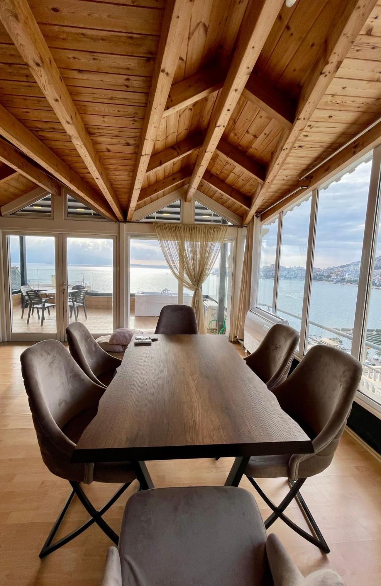Seaview Golden Penthouse Apartment Sarande Ngoại thất bức ảnh