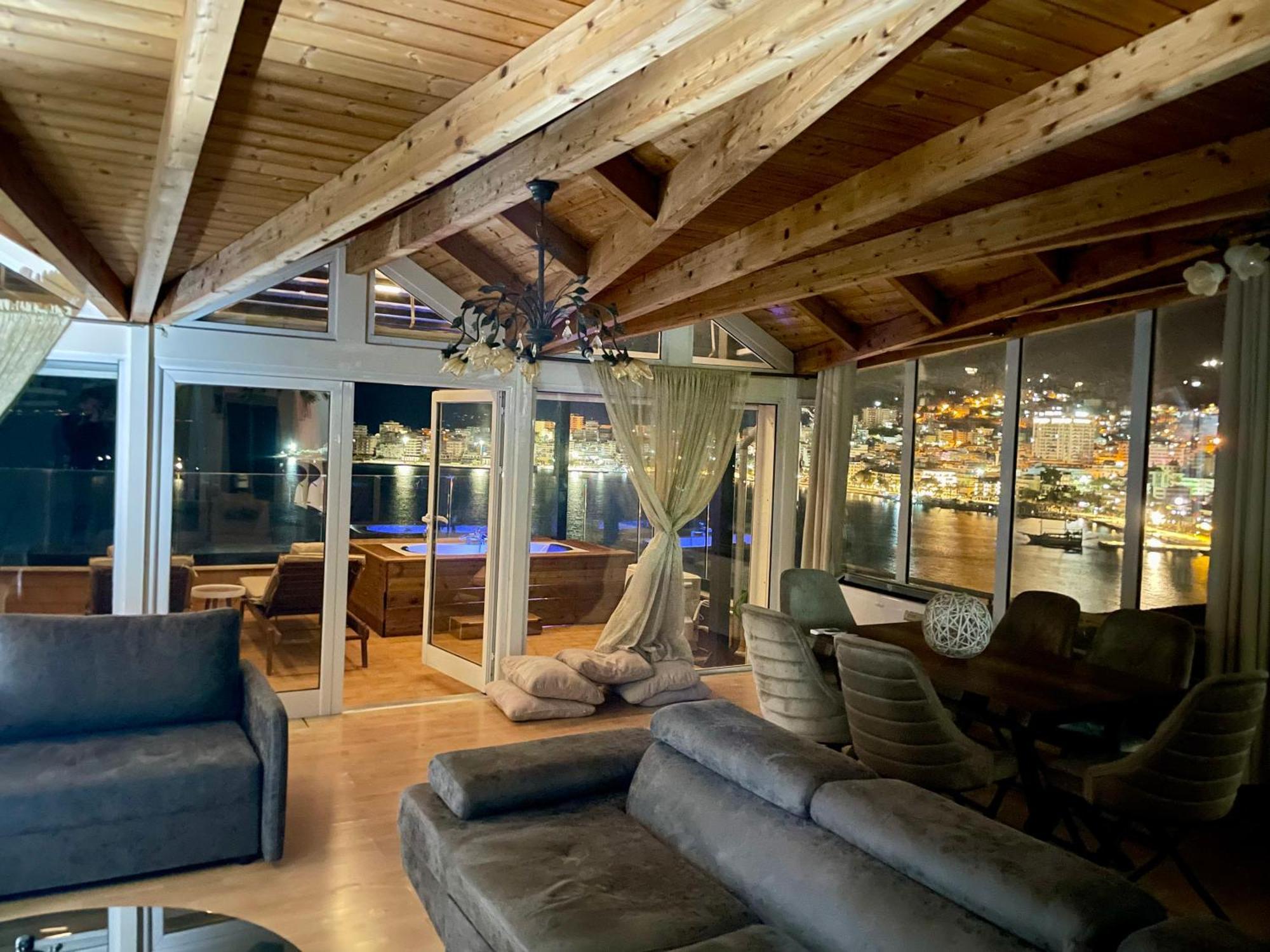 Seaview Golden Penthouse Apartment Sarande Ngoại thất bức ảnh
