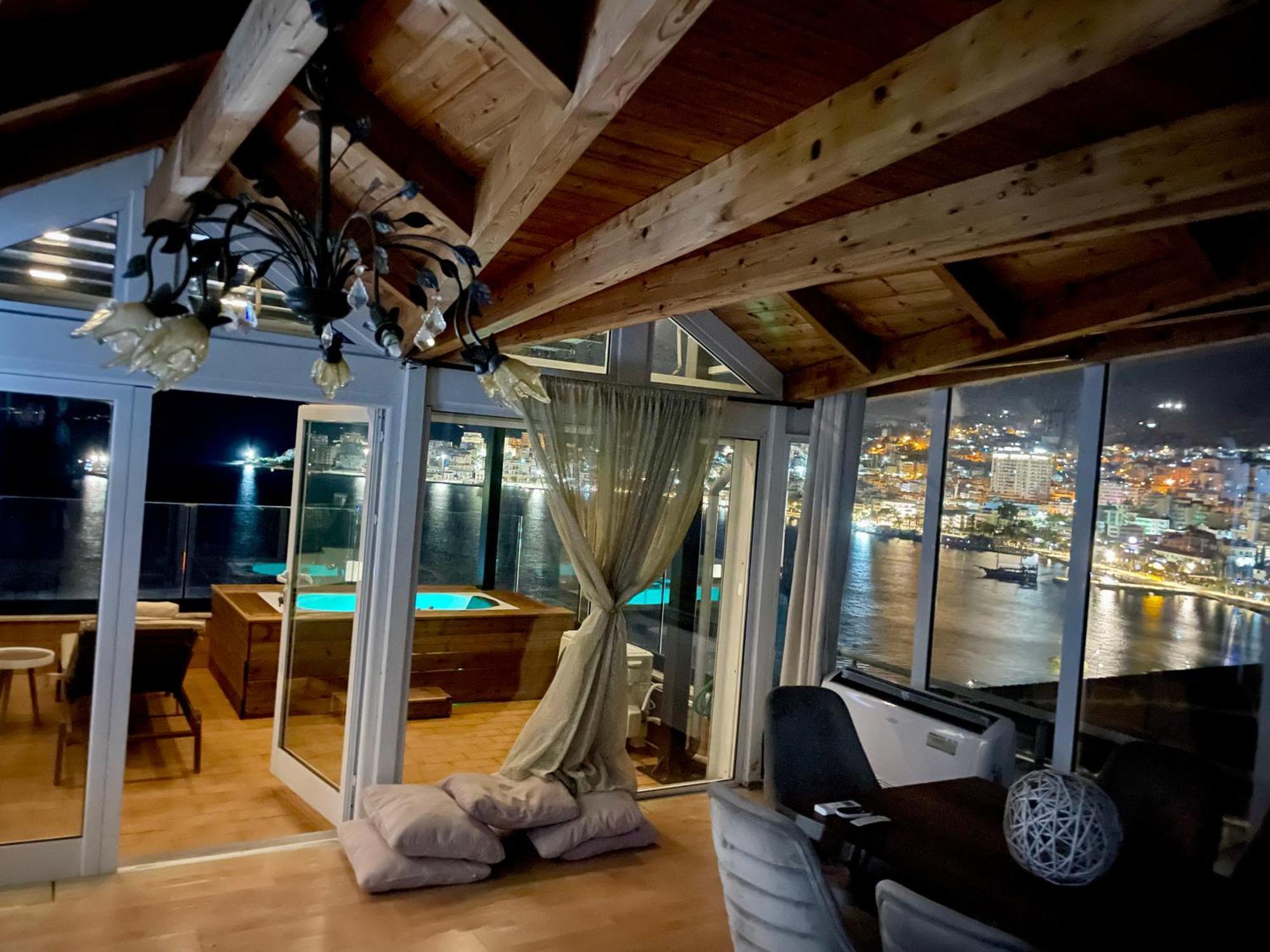 Seaview Golden Penthouse Apartment Sarande Ngoại thất bức ảnh